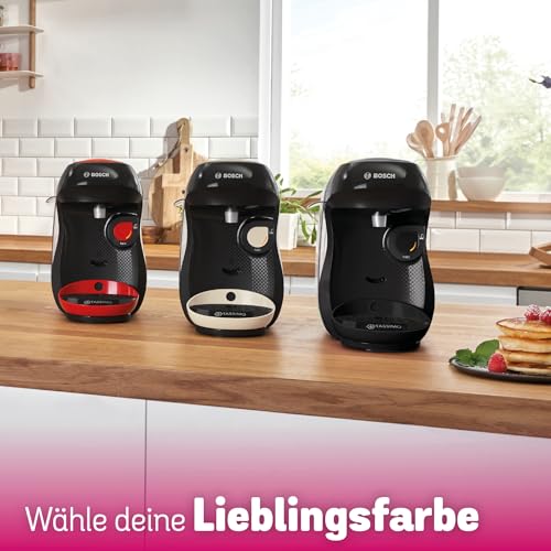 Tassimo Happy TAS1002 – Kapselmaschine, über 70 Getränke, INTELLIBREW™, 1400W, Schwarz