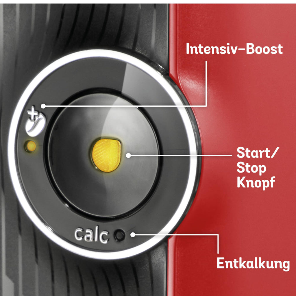 Tassimo Finesse TAS163E – Kapselmaschine mit IntensityBoost, über 70 Getränke, 1400W, Rot/Schwarz