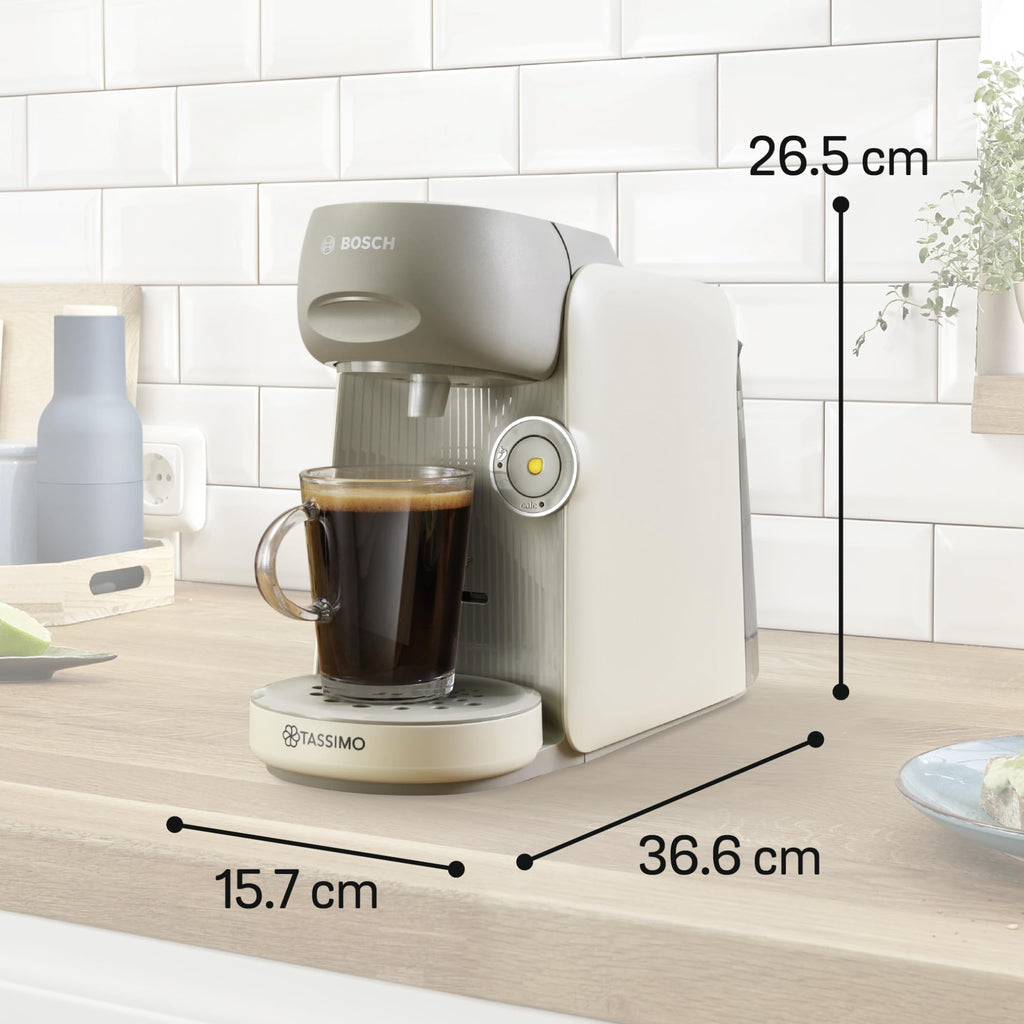 Tassimo Finesse TAS167P – Kapselmaschine mit IntensityBoost, über 70 Getränke, 1400W, Creme