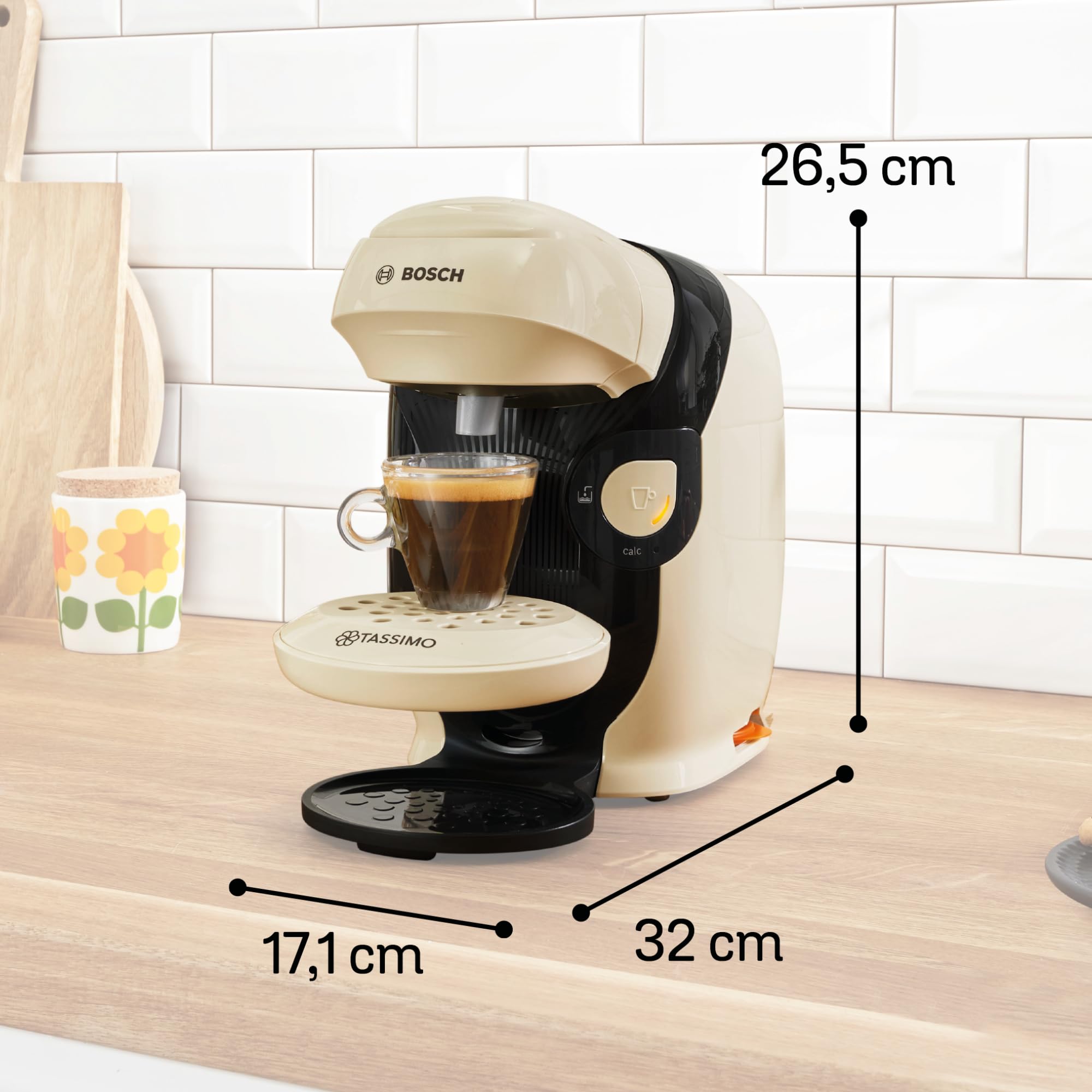 Tassimo Style TAS1107 – Kapselmaschine, über 70 Getränke, INTELLIBREW™, 1400W, Creme