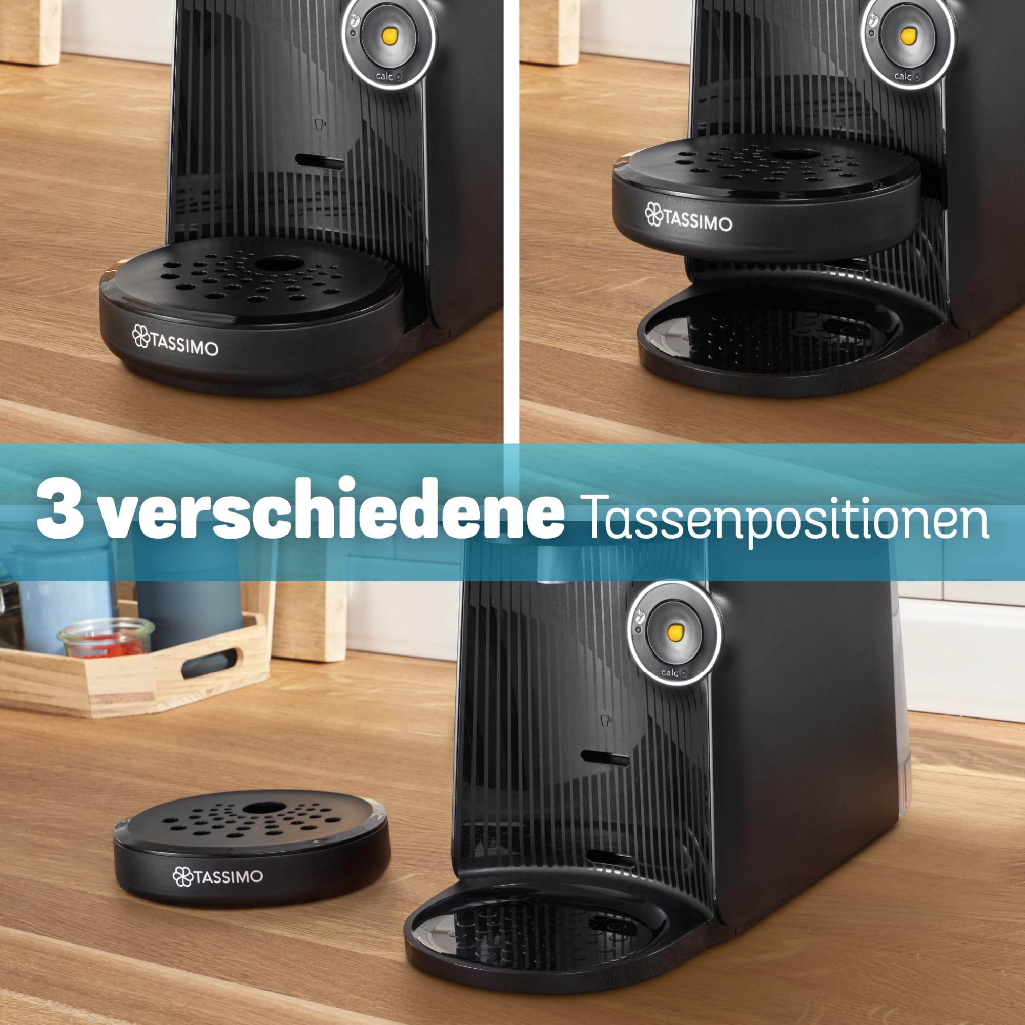 Tassimo Finesse TAS162E – Kapselmaschine mit IntensityBoost, über 70 Getränke, 1400W, Schwarz
